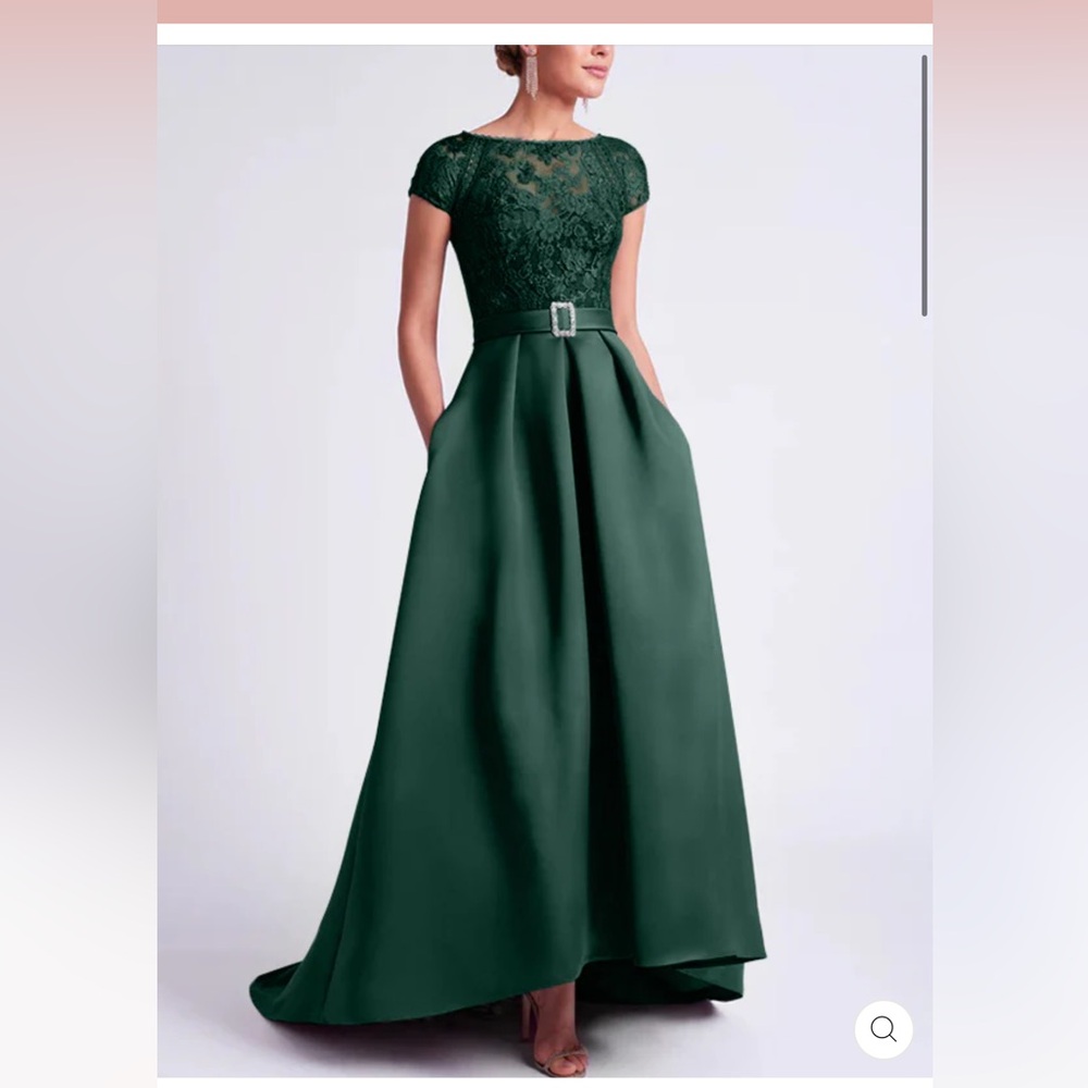 Green mother of the bride dress